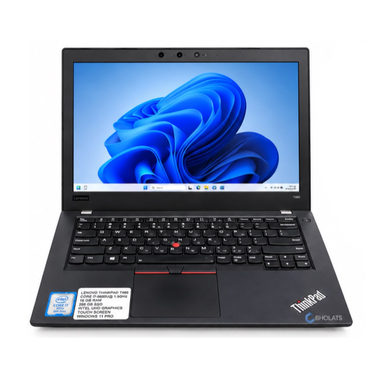 Lenovo ThinkPad T480 Core i7-8650U 14-Inch Touchscreen Laptop, 16GB RAM, 256GB SSD, Windows 11 Pro – Certified Refurbished A-Grade
