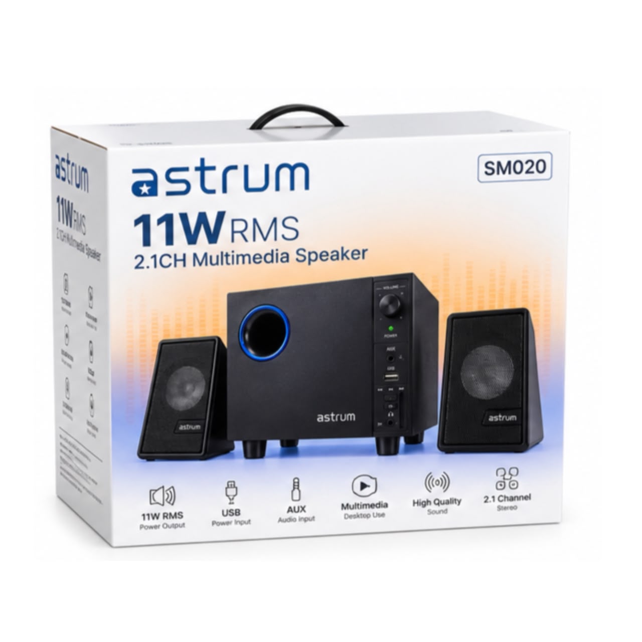 Astrum SM020 11W RMS 2.1CH Multimedia Speaker System - Image 3